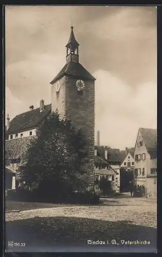 AK Lindau i. B., auf dem Platz vor der Peterskirche