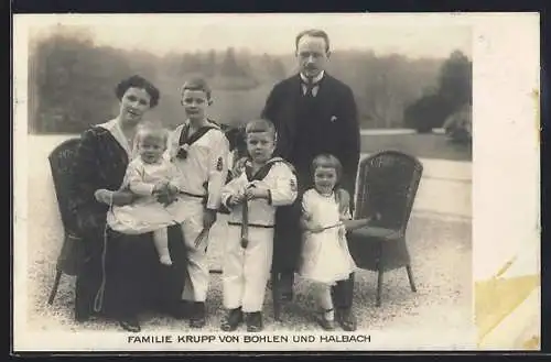 AK Portrait der Familie Krupp von Bohlen & Halbach