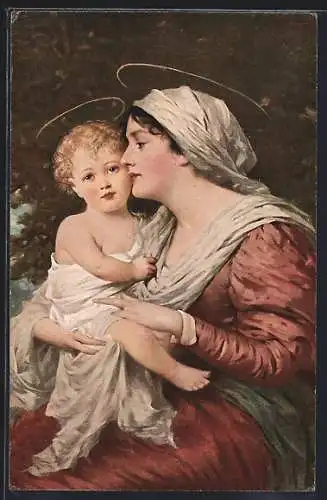 Künstler-AK sign. N. Sichel: Madonna mit Kind