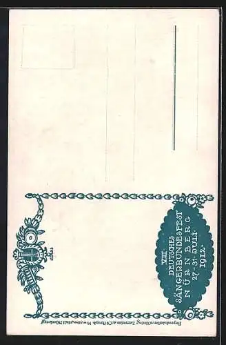 AK Nürnberg, Sängerfest 1912, Die Oper, Szenenbild mit Liebespaar