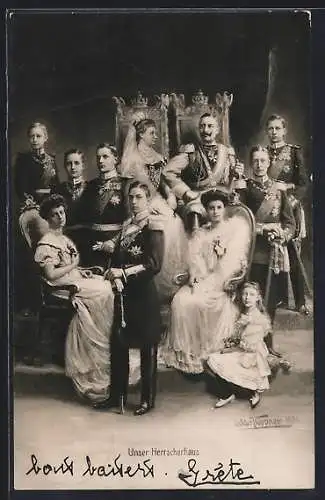 AK Das Herrscherhaus von Preussen, Drei Generationen der kaiserlichen Familie