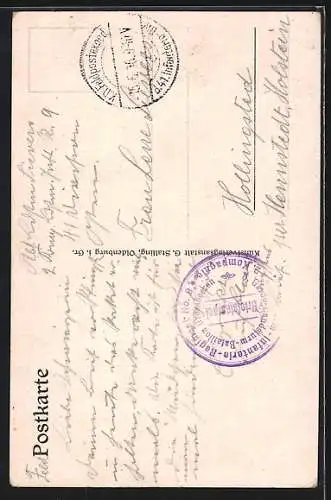 AK Portrait von Generalfeldmarschall Paul von Hindenburg in Uniform m. Eisernen Kreuz u. Pickelhaube