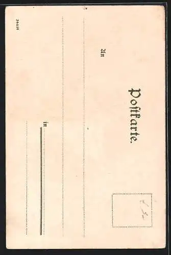 Künstler-Lithographie Karl Mutter: Hohentwiel, Ruinen, Landschaft