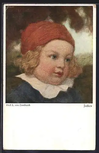 Künstler-AK Ludwig von Zumbusch: Jochen, Portrait eines Jungen