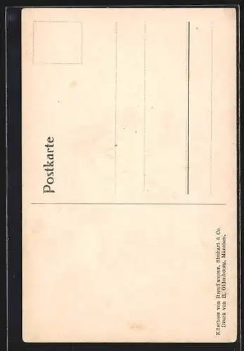 Künstler-AK Richard Klein: Rotkreuzschwester und Soldat, Opfertag 1916, Bayerischer Kunstgewerbeverein