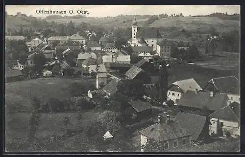 AK Offenhausen, Ortsansicht aus der Vogelschau