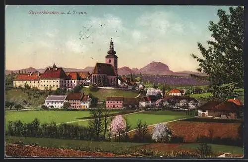 AK Steinerkirchen a. d. Traun, Ortsansicht im Frühling