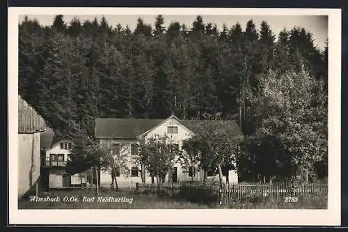 AK Bad Neidharting /Wimsbach, Ortspartie am Waldrand