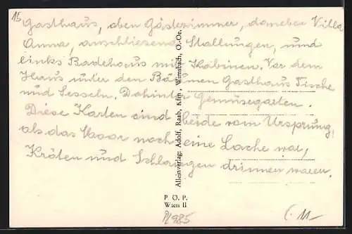 AK Bad Neidharting /Wimsbach, Ortspartie am Waldrand