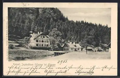 AK Ebensee am Traunsee, Kaiserliches Jagdschloss Offensee