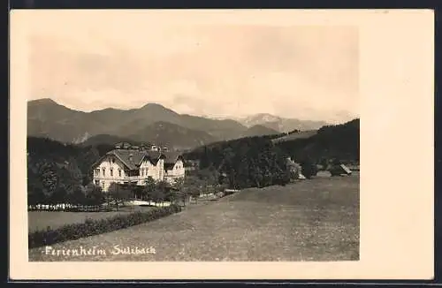 AK Bad Ischl, Sulzbach, Blick zum Ferienheim