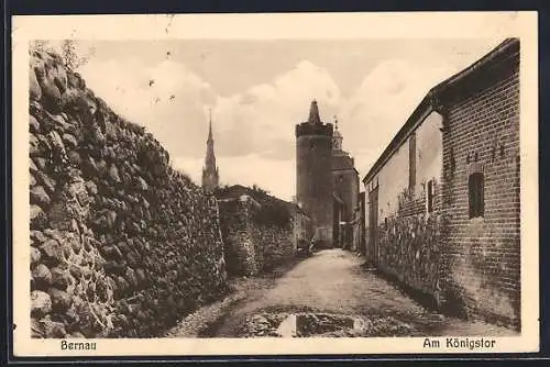 AK Bernau / Mark, Strasse am Königstor