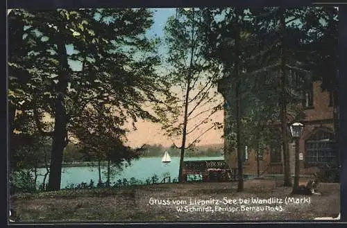 AK Wandlitz /Mark, Gasthaus am Liepnitz-See von W. Schmidt