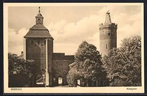 AK Bernau / Mark, Königstor im Sonnenschein