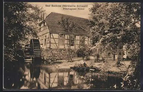 AK Buckow / Märk. Schweiz, Pritzhagener Mühle, Wassermühle