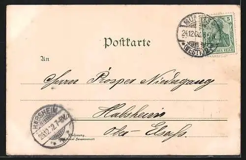 Lithographie Münster / Westfalen, Unter dem Rathaus-Bogen