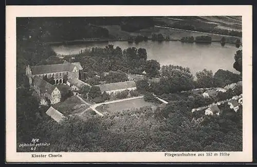 AK Kloster Chorin, Klosteranlage vom Flugzeug aus