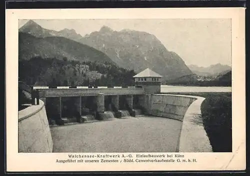 AK Krün, Einlaufbauwerk Walchensee-Kraftwerk A.-G.