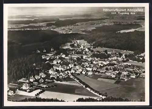 AK Königsfeld / Schwarzwald, Ortsansicht vom Flugzeug aus