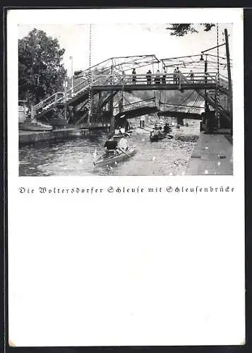 AK Woltersdorf, Schleuse mit Schleusenbrücke