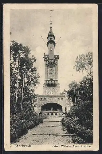 AK Eberswalde, Blick auf Kaiser-Wilhelm-Aussichtsturm