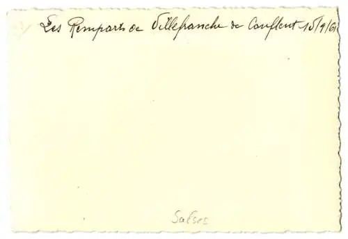 4 Fotografien Ansicht Vernet-les-Bains, Strassenpartie mit Jeep und Ente, Villefranche-de-Conflent, Saleses