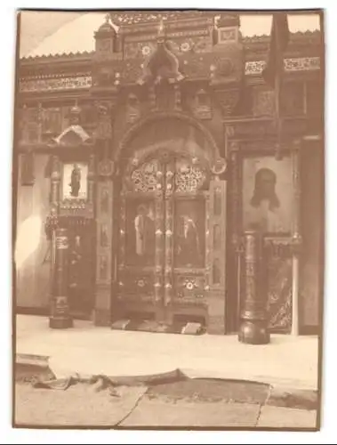 3 Fotografien Ansicht Abramzewo, Erlöserkirche, Hochaltar