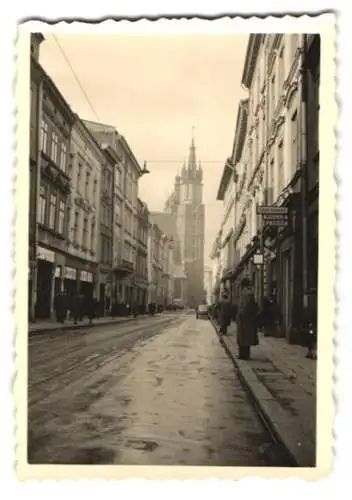 24 Fotografien Ansicht Krakau, Strassenbahn Linie 1, Strassenpartie, Schloss, Marktplatz, Rathaus
