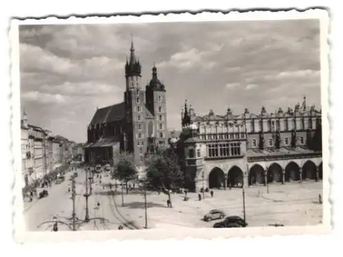 24 Fotografien Ansicht Krakau, Strassenbahn Linie 1, Strassenpartie, Schloss, Marktplatz, Rathaus