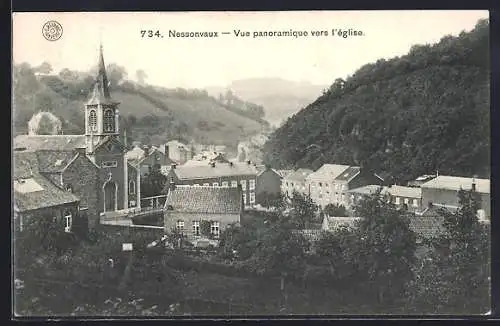 AK Nessonvaux, Vue panoramique vers l`eglise