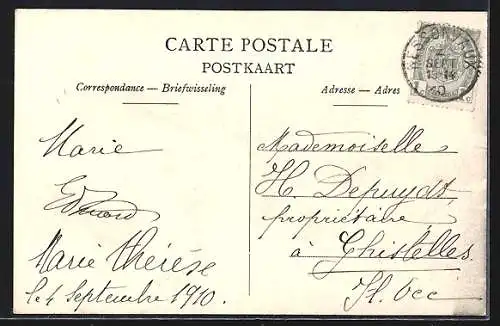 AK Nessonvaux, Vue panoramique vers l`eglise