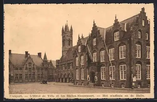 AK Nieuport, L`Hotel de Ville et les Halles