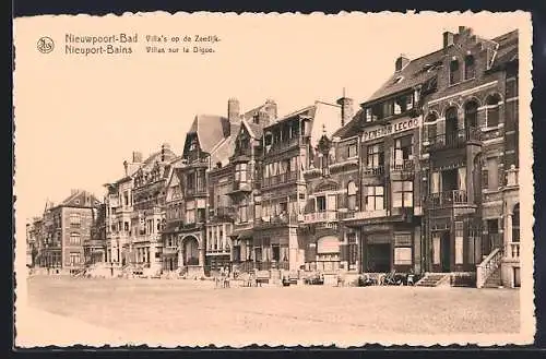 AK Nieuport-Bains, Villas sur la Digue