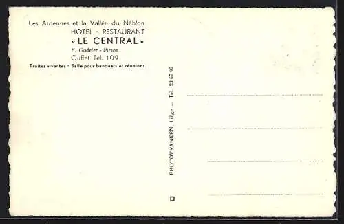 AK Ouffet, Hotel-Restaurant Le Central F. Godelet-Pirson, Intérieur