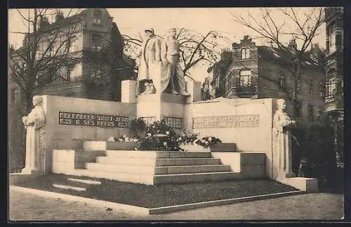 AK Molenbeek-Bruxelles, Monument érigé en l`honneur de ses héros de la guerre 1914-18