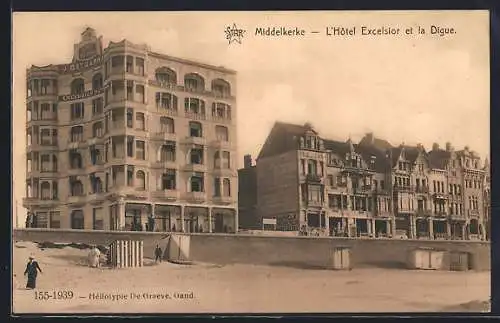 AK Middelkerke, L`Hotel Excelsior et la Digue