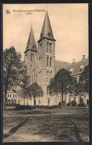 AK Maredsous, Eglise Abbatiale, entrée