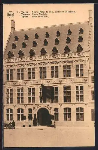 AK Ypres, Nouvel Hotel de Ville, Ancienne Chatellenie