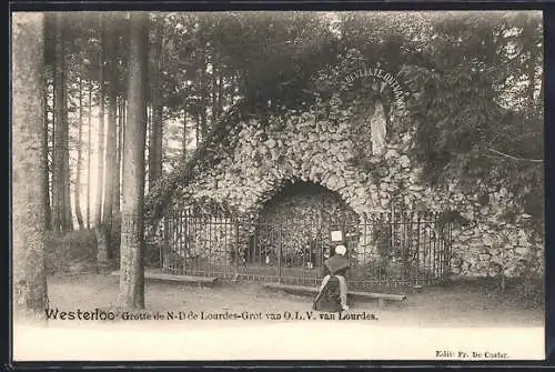 AK Westerloo, Grotte de N. D. de Lourdes