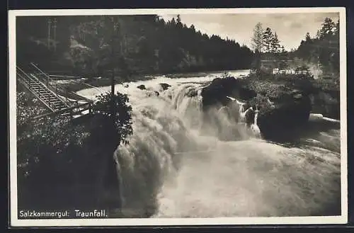 AK Traunfall, Blick auf den Wasserfall