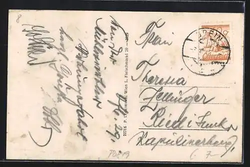 AK Grein an der Donau, Teilansicht mit Schloss