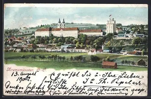 AK Kremsmünster /O.-Ö., Teilansicht mit Stift