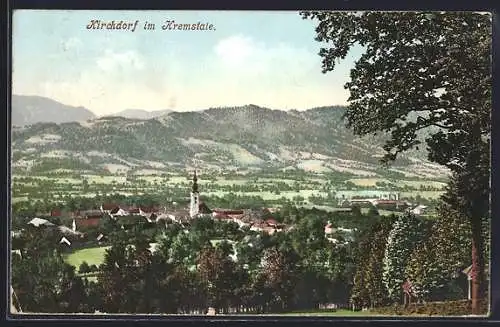 AK Kirchdorf im Kremstale, Teilansicht mit Kirche
