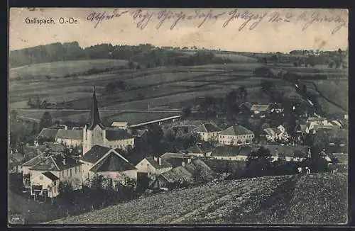 AK Gallspach /O.-Oe., Teilansicht mit Kirche