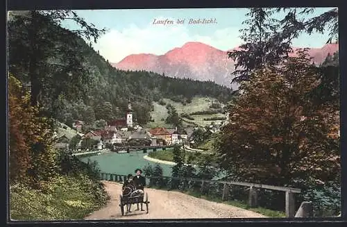 AK Bad Ischl, Laufen, Kinder mit Handkarren
