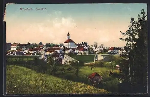 AK Wimsbach /Ob.-Oest., Teilansicht mit Kirche