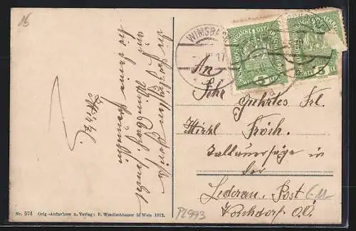 AK Wimsbach /Ob.-Oest., Teilansicht mit Kirche