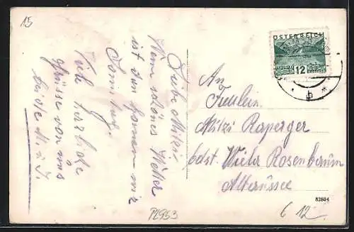 AK Wimsbach /O. Ö., Ortspartie mit Kirche