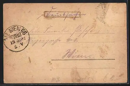 Künstler-AK Philipp + Kramer Nr. CXI 6: Bad Ischl, Lauffen, Ortsansicht am Wasser