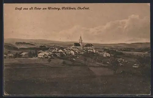 AK St. Peter am Wimberg, Teilansicht mit Kirche